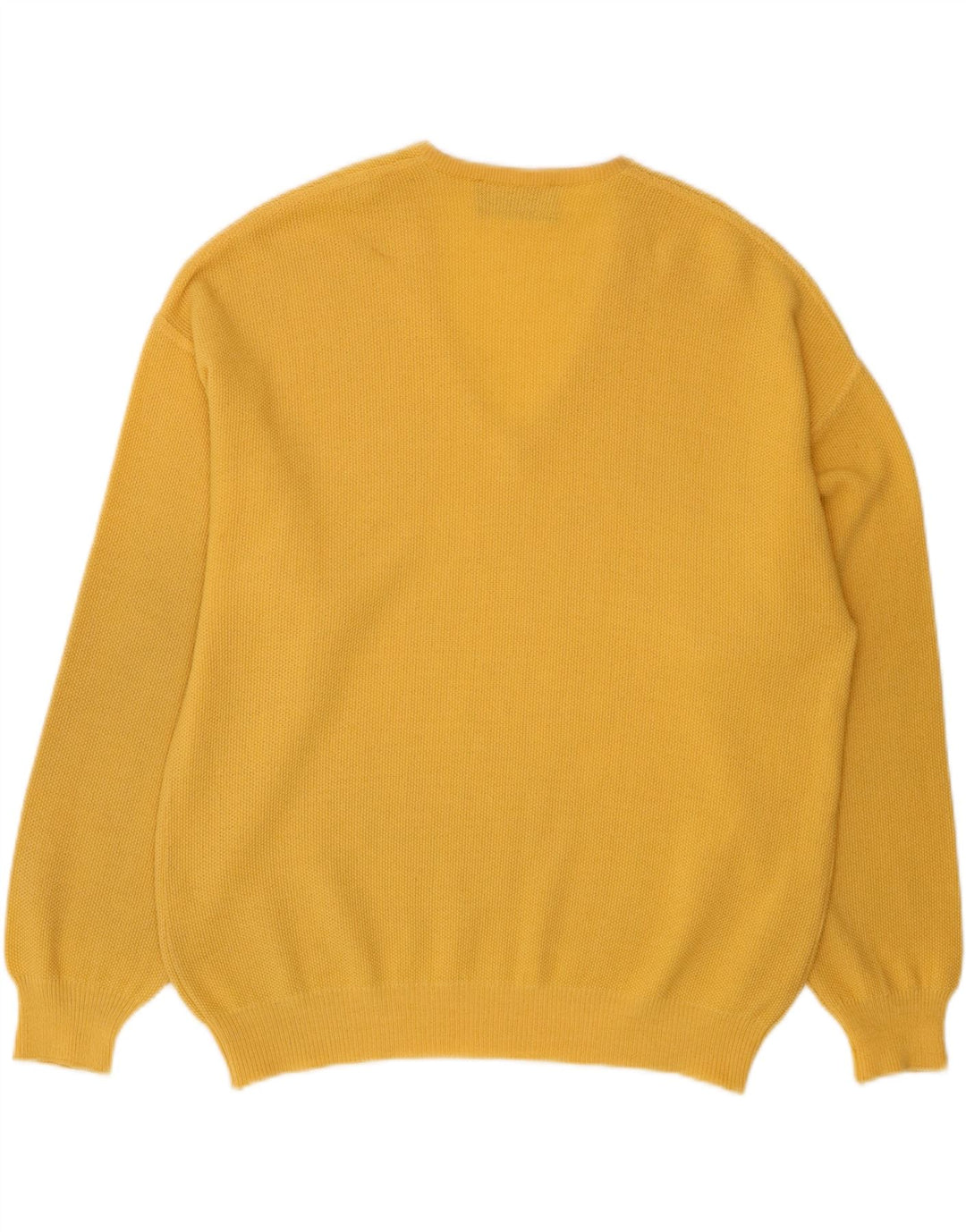 IL GRANCHIO Mens V-Neck Jumper Sweater Large Yellow Wool Vintage Il Granchio and Second-Hand Il Granchio from Messina Hembry 