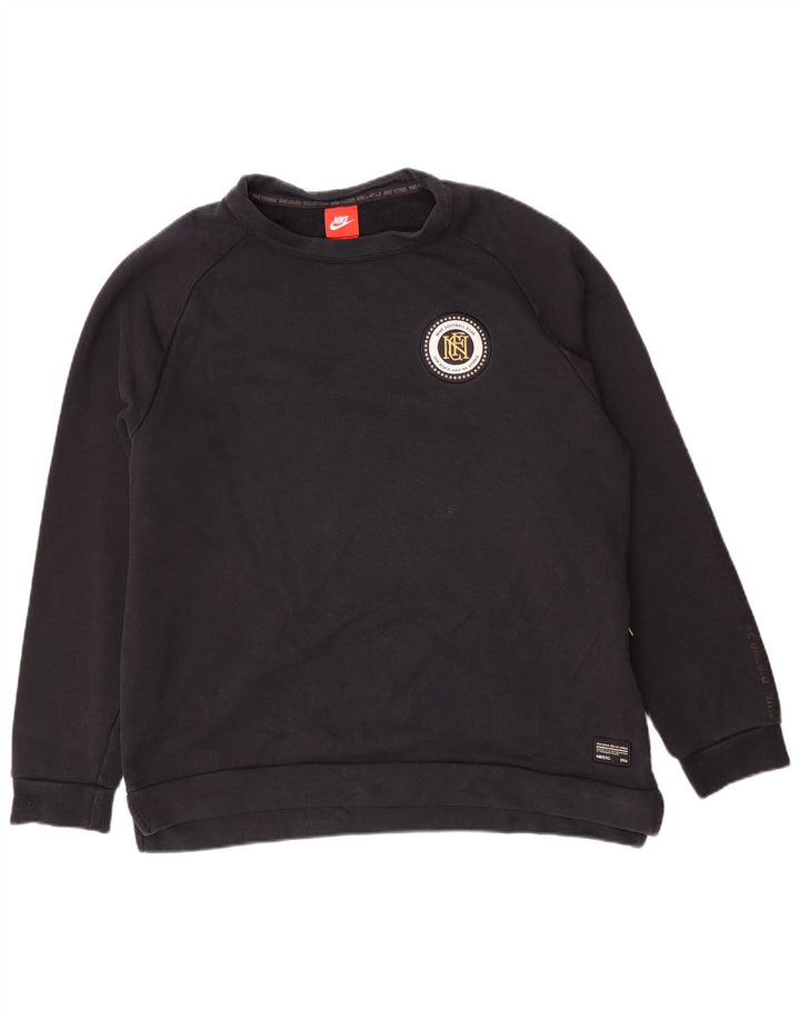 Nike grafisk sweatshirt til mænd, stor sort bomuld