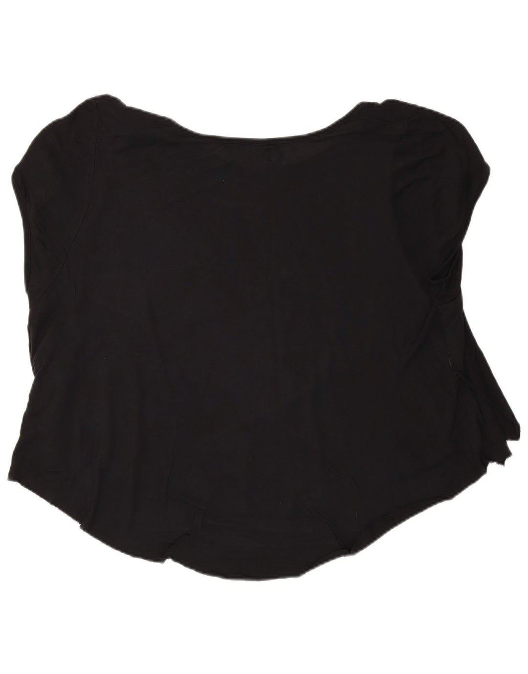 Diesel Dame Grafisk T-Shirt Top UK 16 Stor Sort Viscose