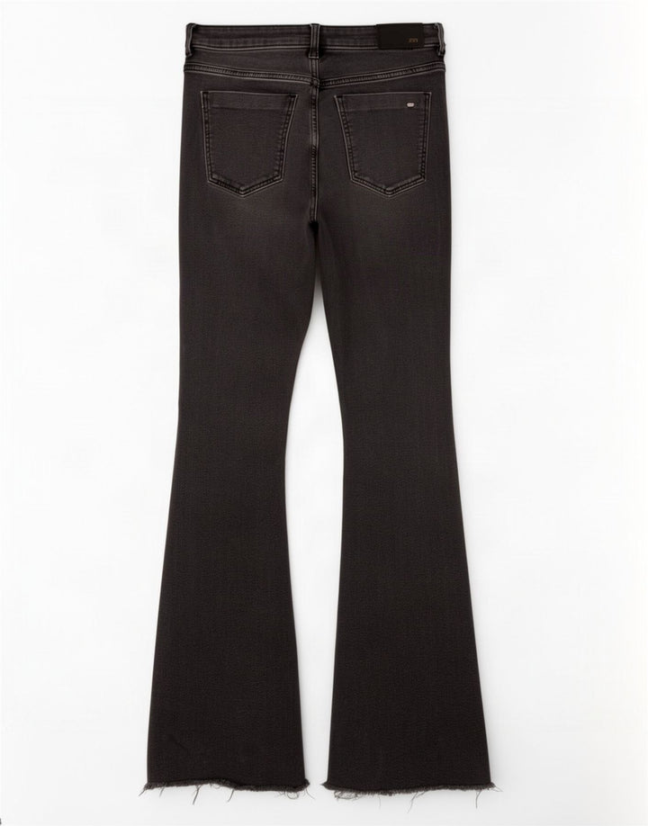 Zara Dame Flared Jeans EU 40 Medium W30 L34 Sort Bomuld