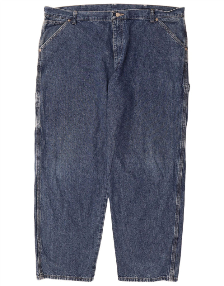Wrangler Herre Cargo Straight Jeans W42 L30 Blå Bomuld