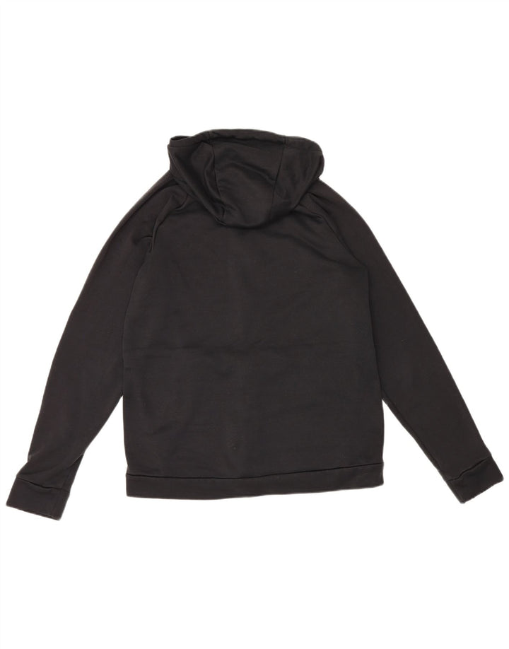 Nike Herre Dri Fit Hættetrøje med lynlås, medium sort polyester