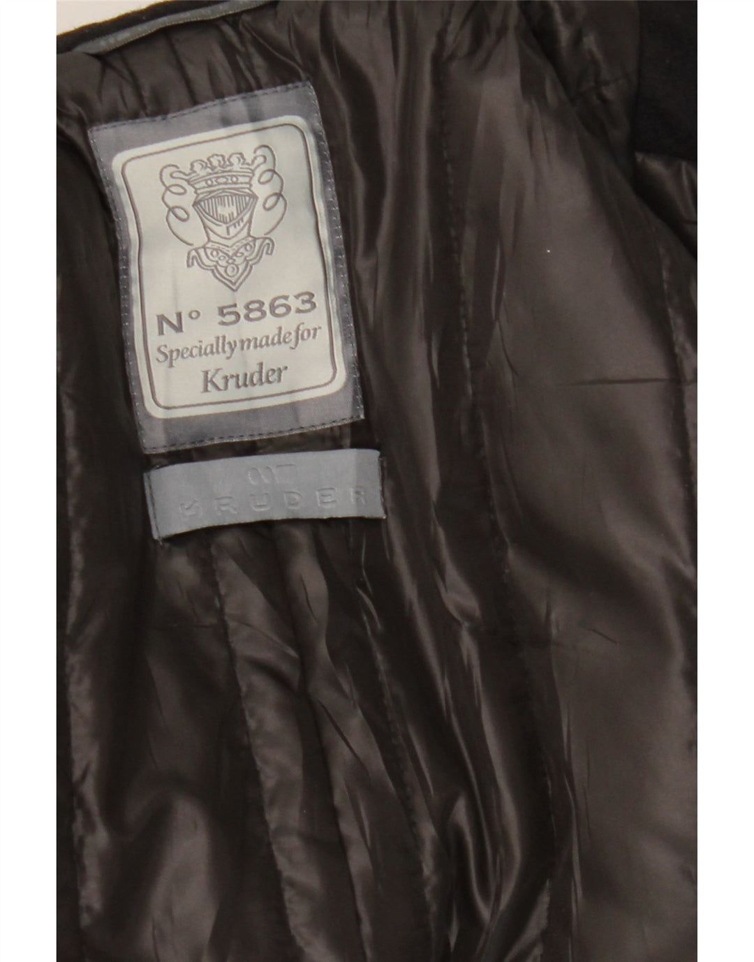 Kruder Herre Ærtefrakke UK 40 Large Black Wool