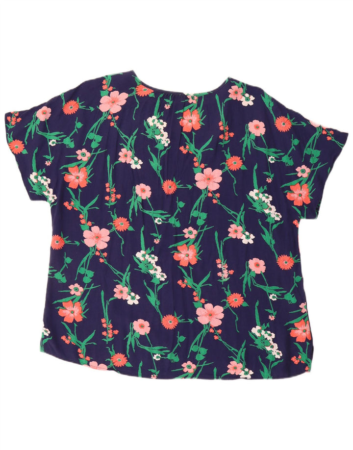 Gant Dame Bluse Top UK 16 Large Navy Blue Floral