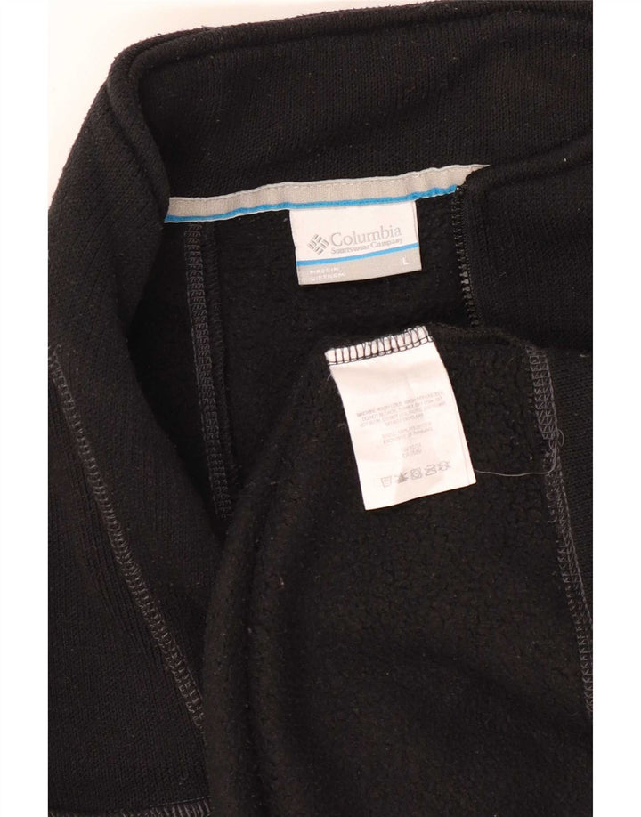 Columbia Herre Zip Neck Jumper Sweater Stor Sort Polyester