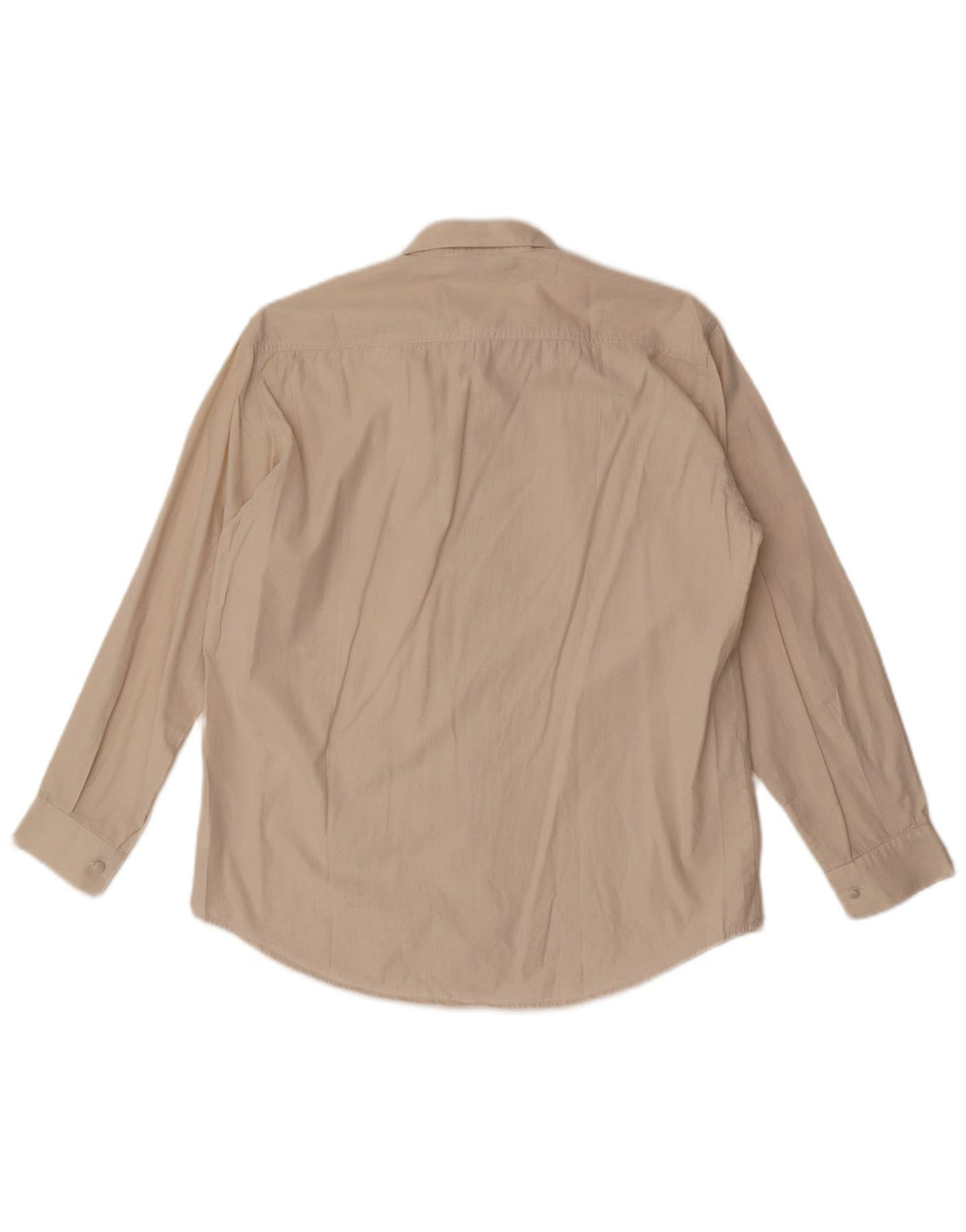 Vintage dameskjorte UK 14 Large Beige Pinstripe