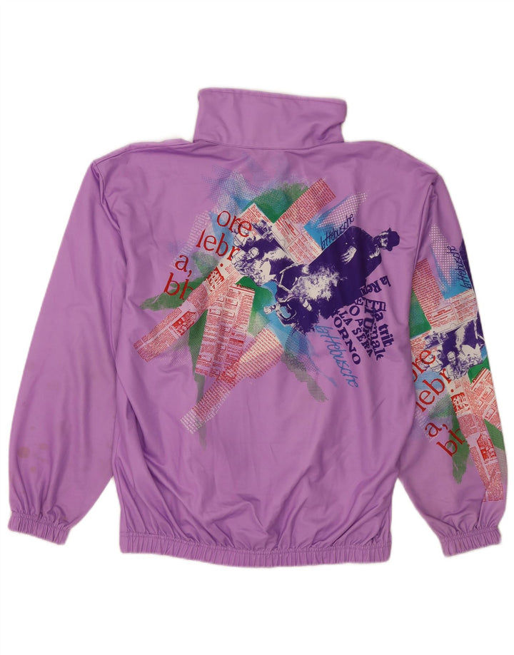 Sportful herre grafisk træningsdragt topjakke XS lilla polyester