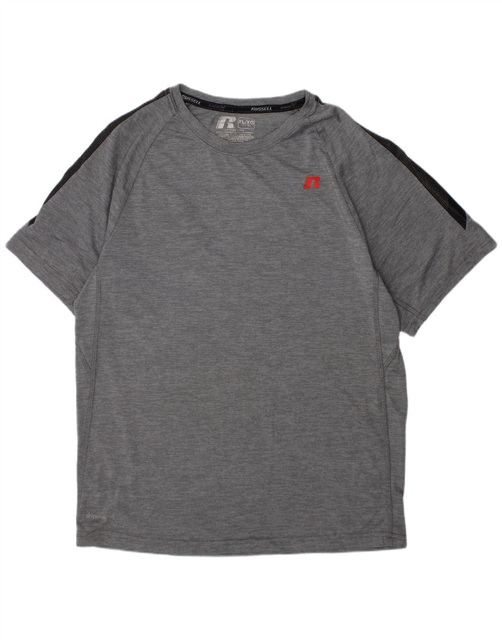 RUSSELL ATHLETIC Drenge Dri-Power T-Shirt Top 14-15 år XL Grå