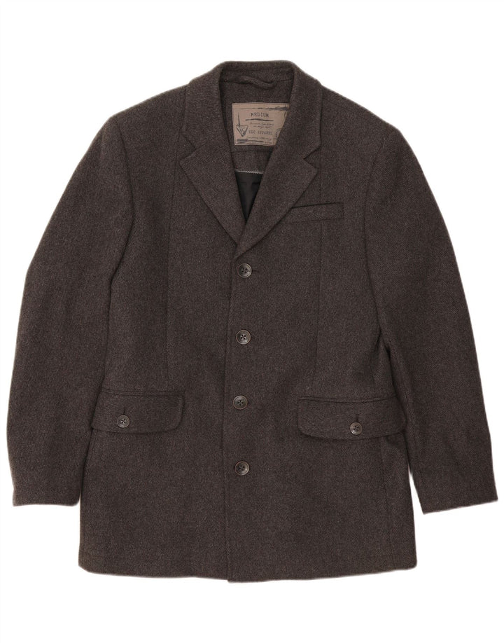 EDC Herre 4-knaps blazerjakke UK 38 Medium Grey Uld