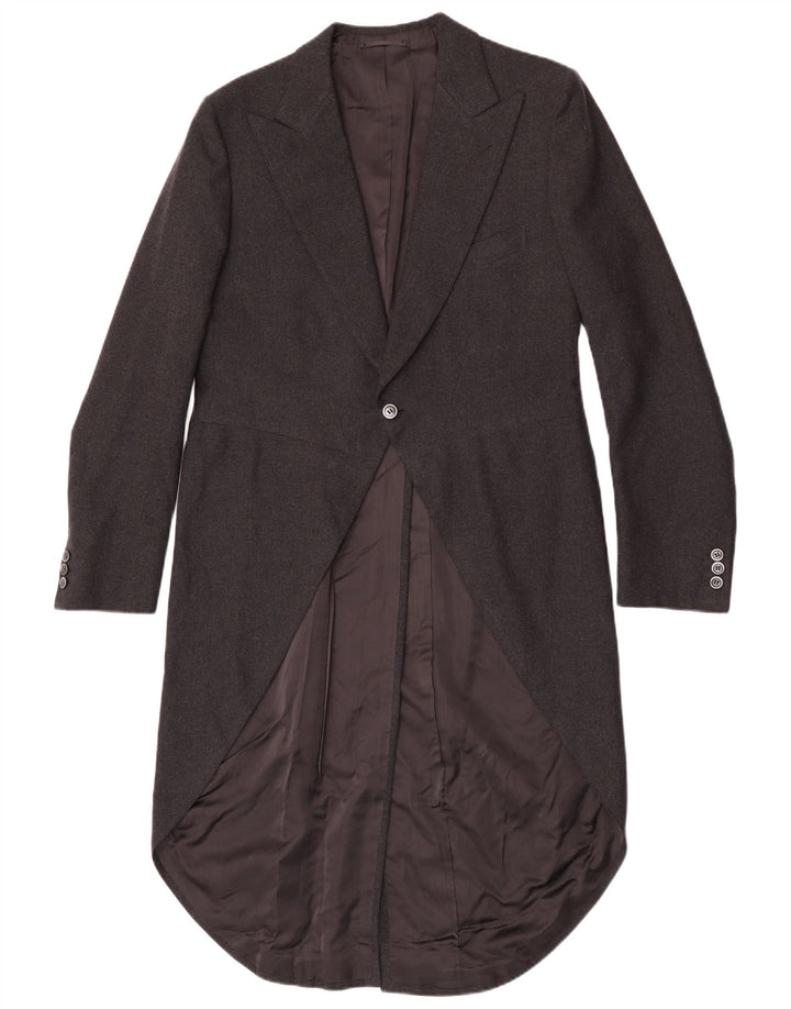 Vintage Herre 1 Knap Tailcoat Blazer Jacket UK 36 Small Black