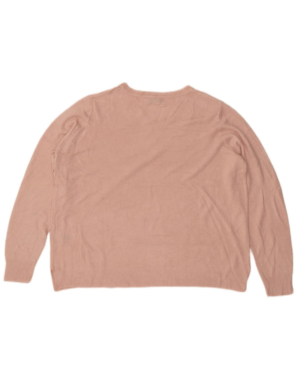 MARKS & SPENCER Dame sweater med rund hals i overstørrelse UK 18 XL Pink
