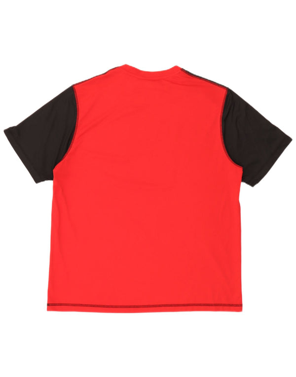 NHL Herre Chicago Blackhawks Grafisk T-Shirt Top XL Rød Colourblock