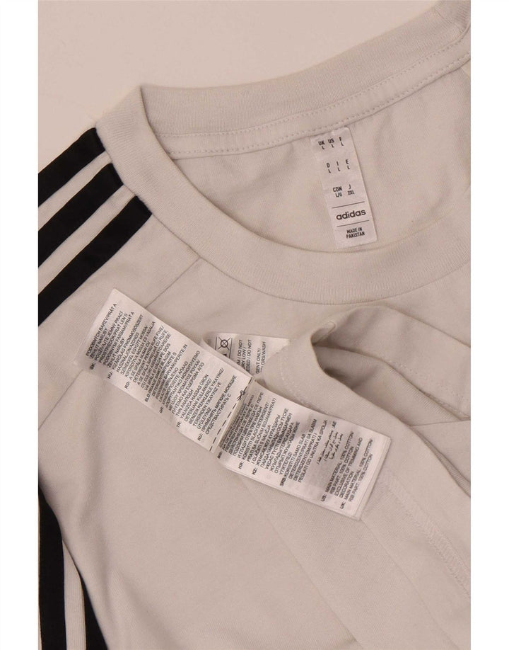 Adidas Herre T-Shirt Top Stor Hvid Bomuld