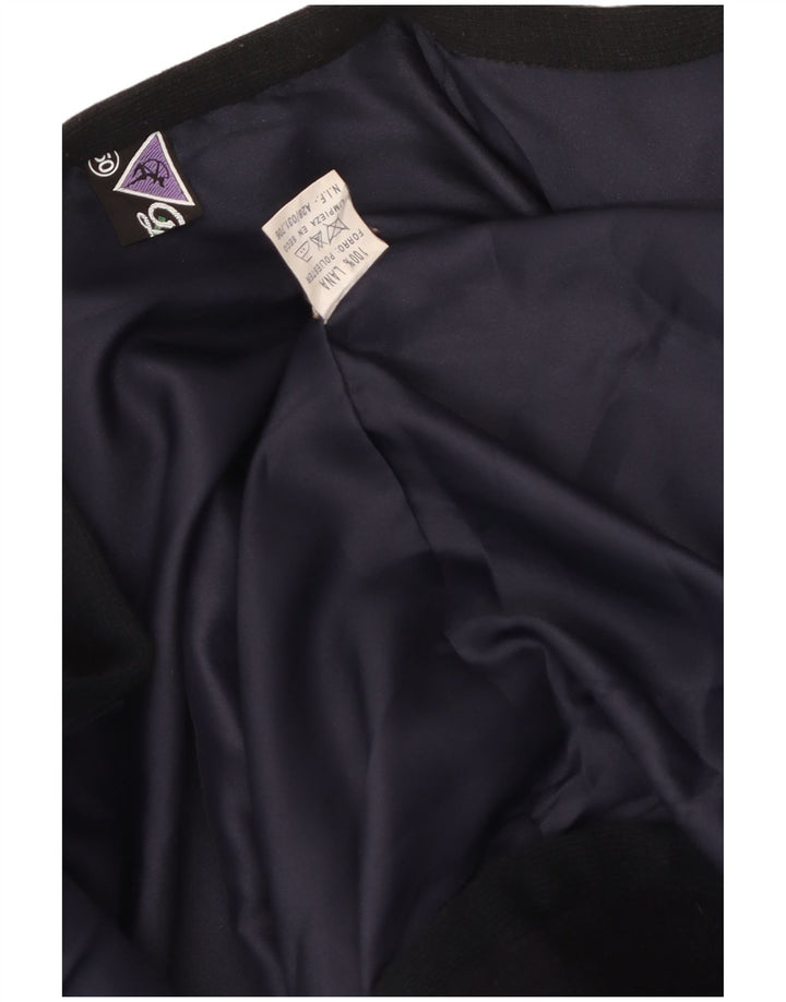 Vintage dame 5-knaps blazerjakke IT 50 XL marineblå uld