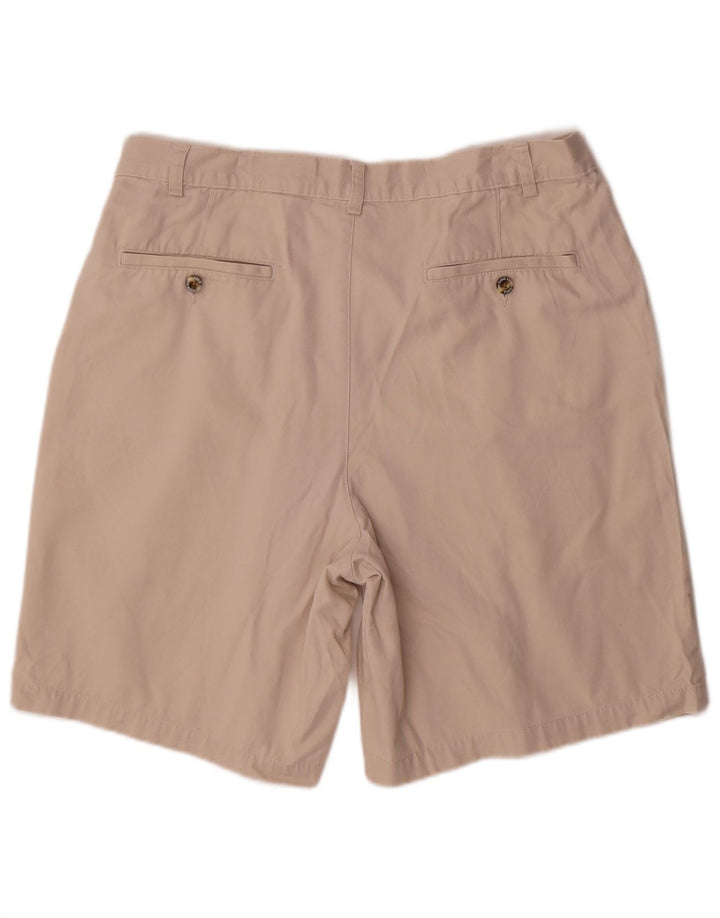 EDDIE BAUER Herre Pegged Chino Shorts W35 Large Beige Bomuld