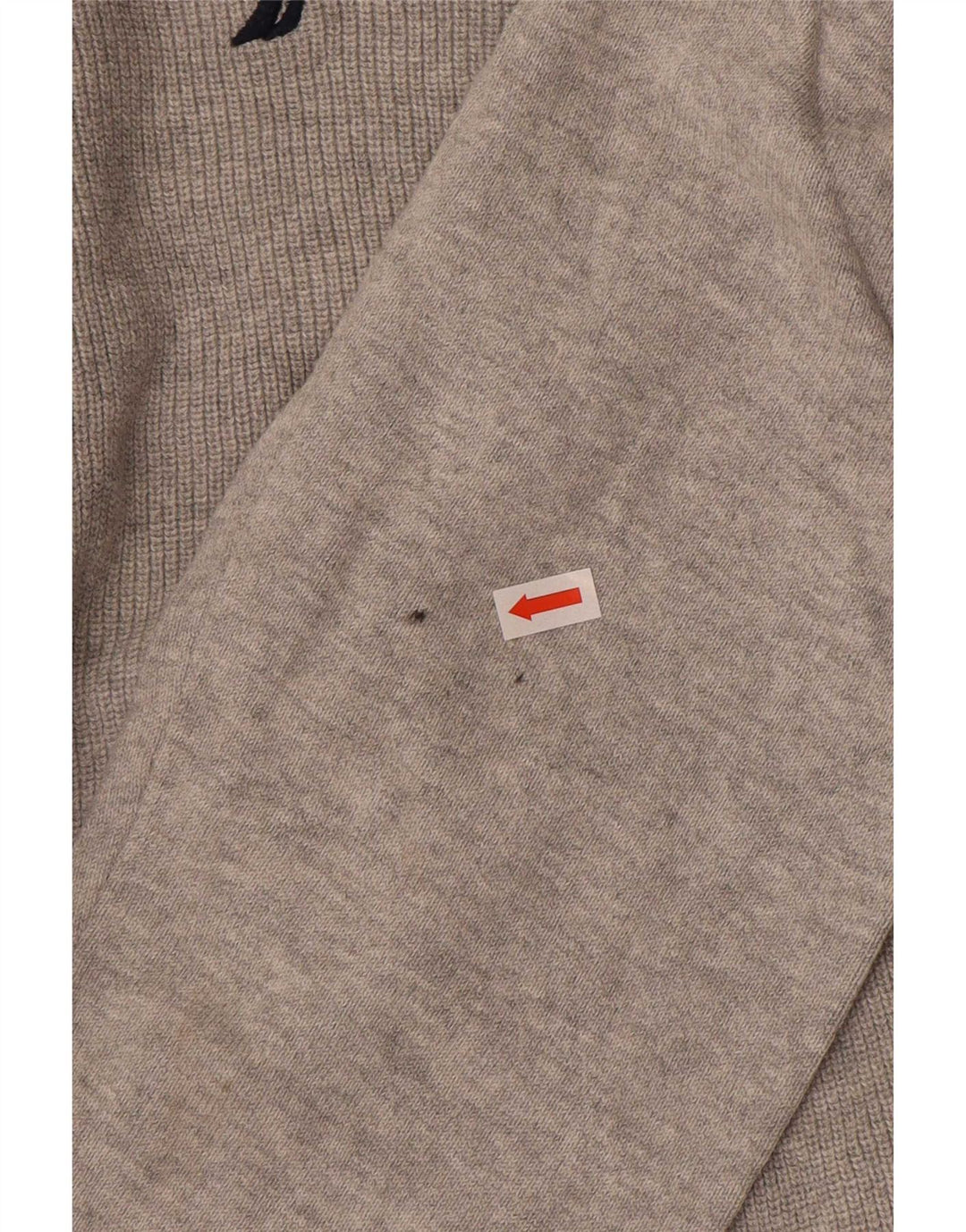 Nautica Herre Zip Neck Jumper Sweater Stor Grå Bomuld