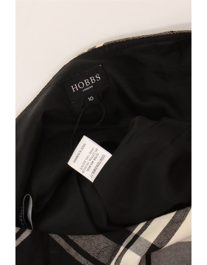 Hobbs Dame Mini Nederdel UK 10 Small W28 Grey Check Wool