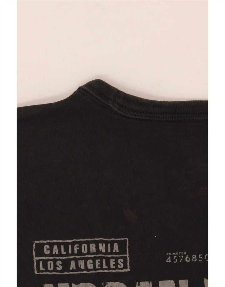 Lee Herre Regular Fit Grafisk T-shirt Top Medium Sort Bomuld