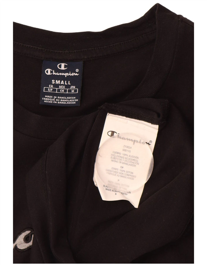 CHAMPION Herre grafisk T-shirt Top Lille sort bomuld