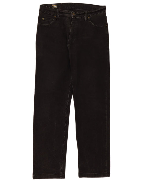 Lee Mens Brooklyn Straight Jeans W33 L31 Sort Bomuld
