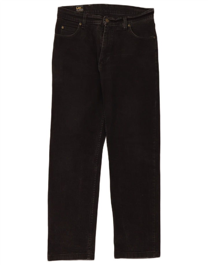 Lee Mens Brooklyn Straight Jeans W33 L31 Sort Bomuld