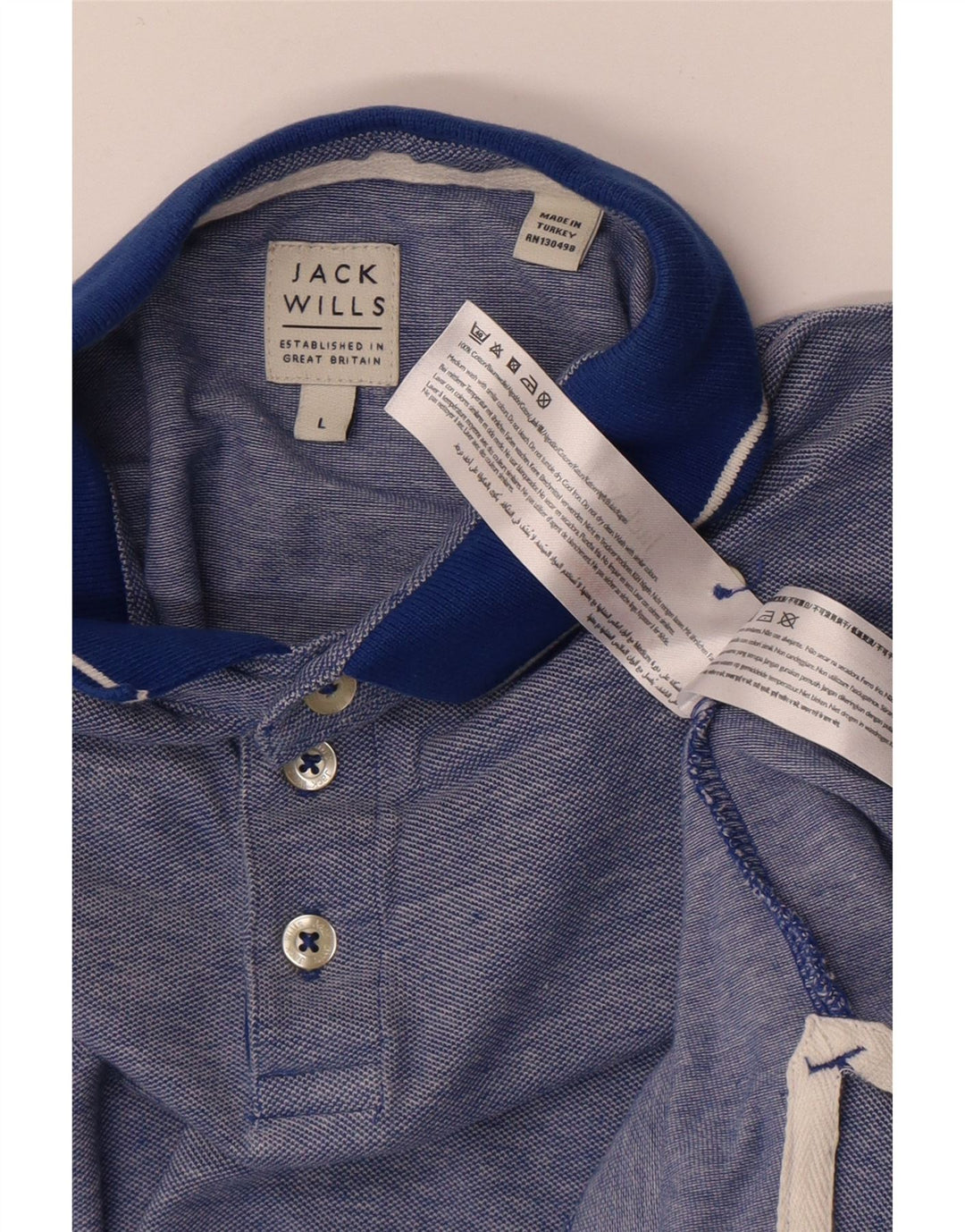 Jack Wills herre poloskjorte stor blå bomuld