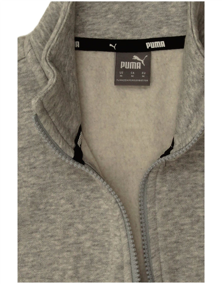 Puma Sweatshirt med lynlås til kvinder DK 14 Medium grå bomuld