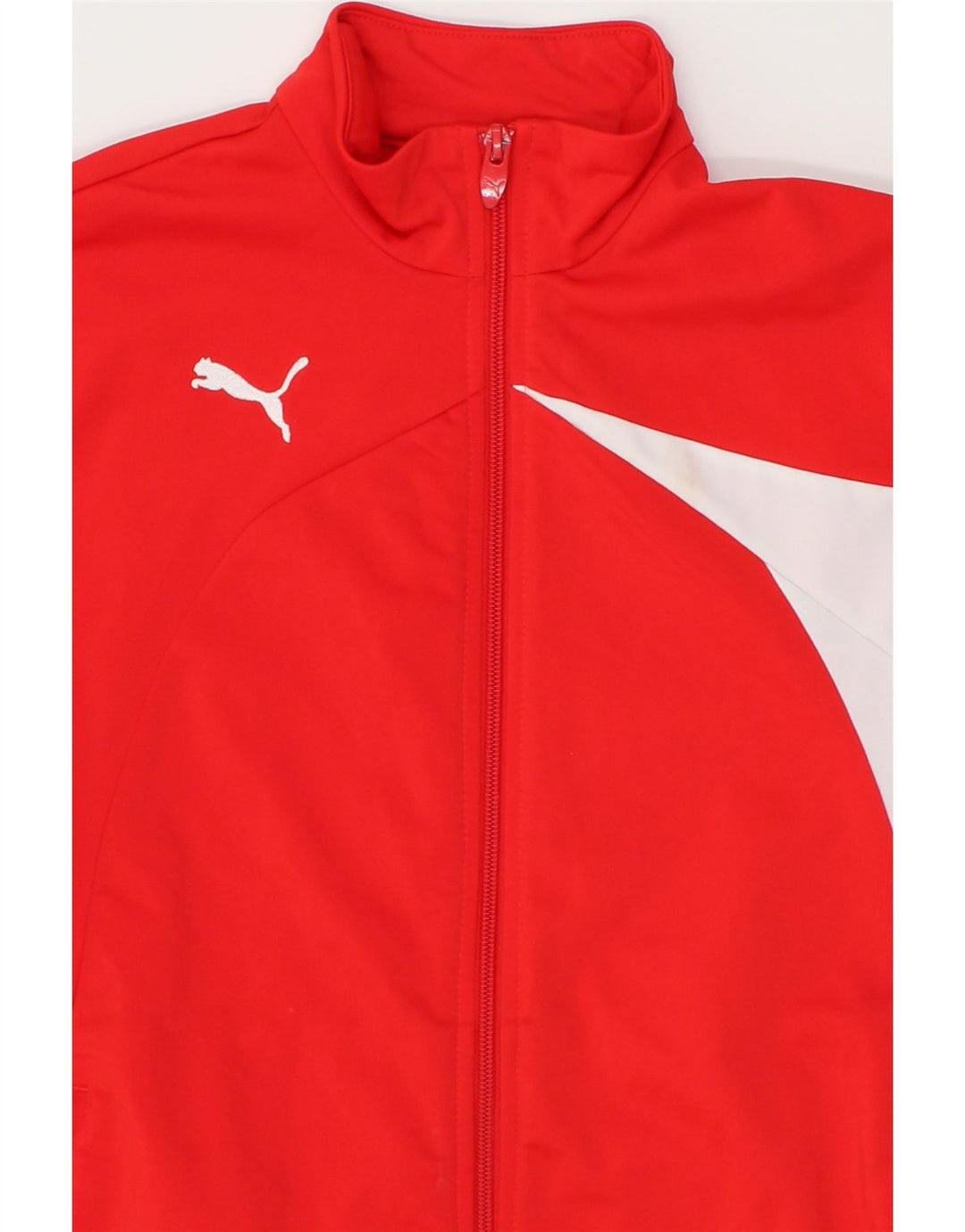 PUMA Boys Tracksuit Top Jacket 11-12 Years Large  Red Colourblock Vintage Puma and Second-Hand Puma from Messina Hembry 