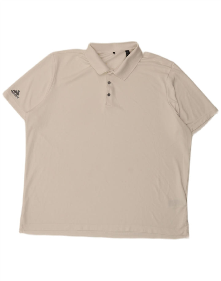 Adidas Polo Shirt til mænd 2XL Hvid Polyester
