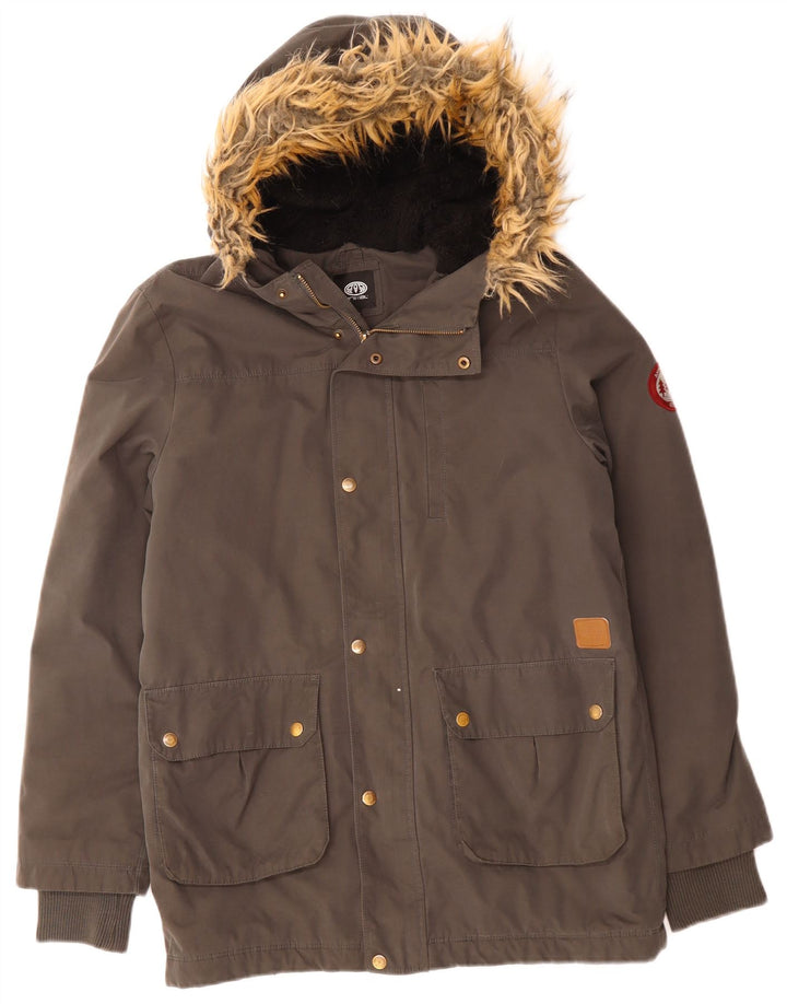 Animal Boys Hooded Parka Jacket 13-14 Years Grå