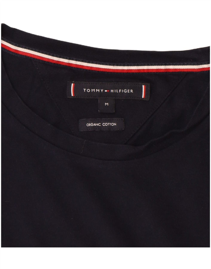 TOMMY HILFIGER Herre grafisk T-shirt top mellem marineblå bomuld