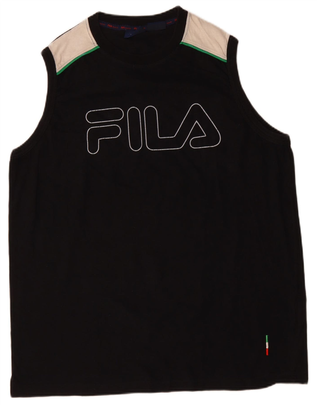 FILA Herre Grafisk Vest Top XL Sort Colourblock Bomuld