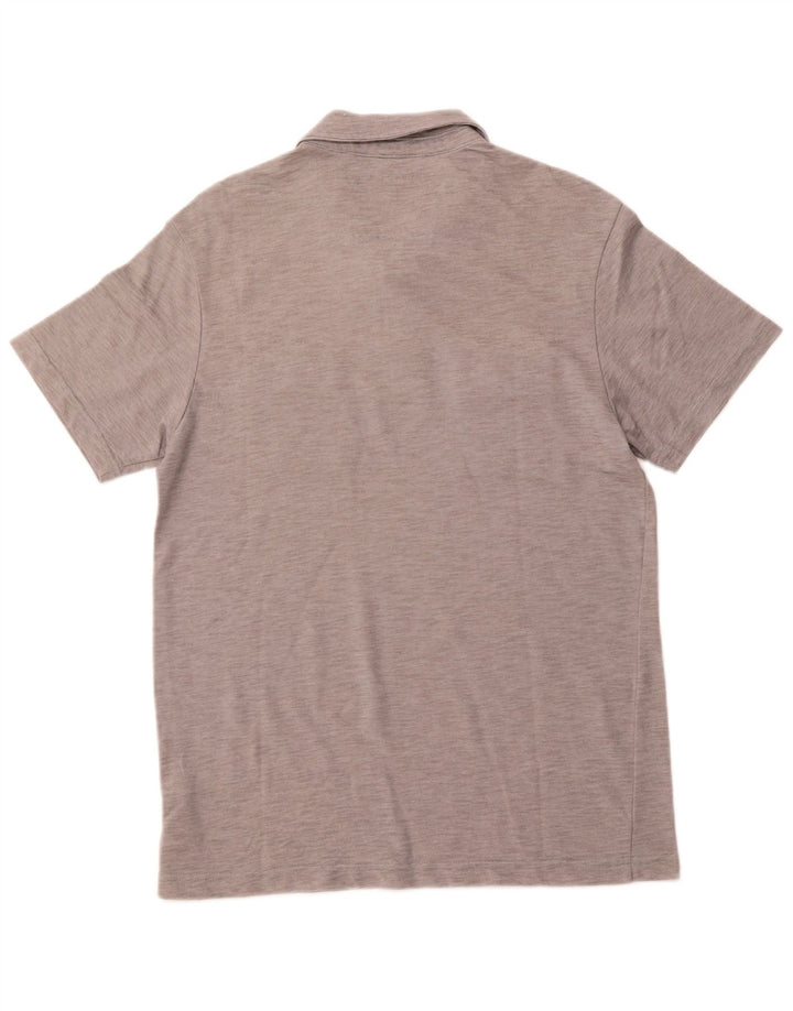 GUESS Militær poloskjorte til mænd, stor grå nålestribet bomuld