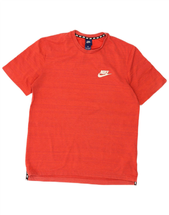 Nike T-shirt top mellem rød stribet bomuld til mænd