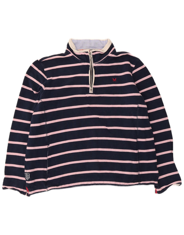 Besætningstøj Dame Oversized Sweatshirt Jumper UK 18 XL Marineblå Stribet