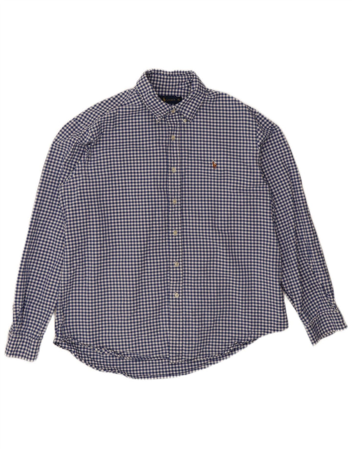 Ralph Lauren Herreskjorte XL Blå Gingham Bomuld