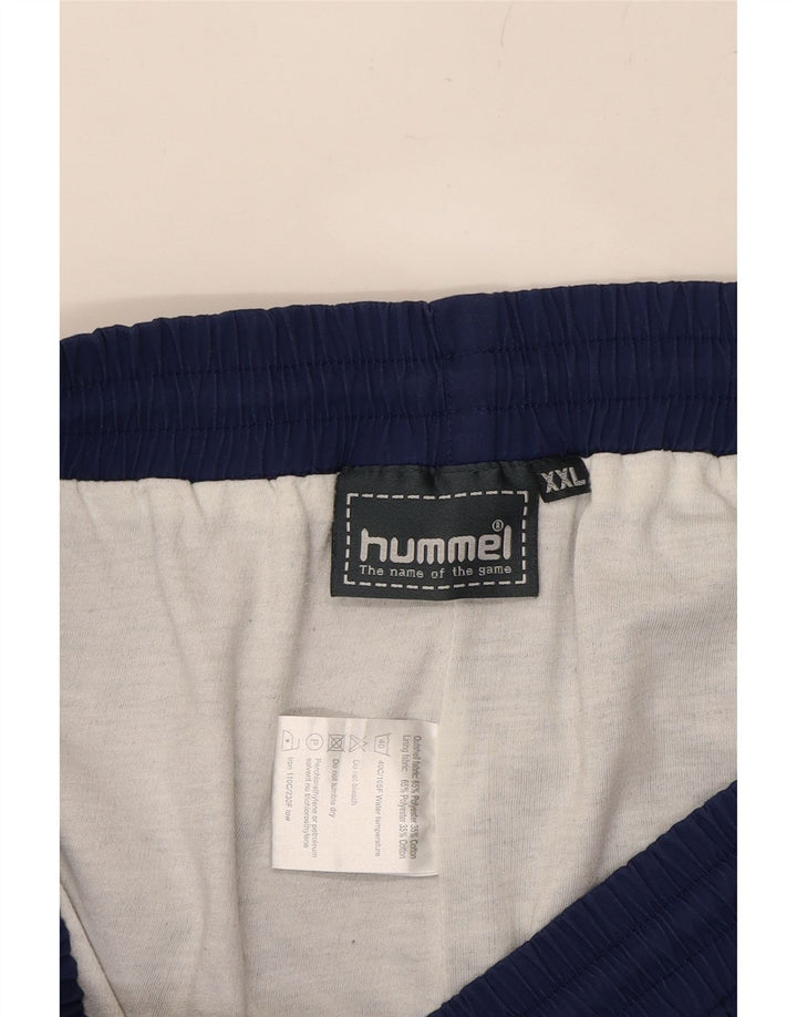 HUMMEL Mens Tracksuit Trousers Joggers 2XL  Navy Blue Polyester Vintage Hummel and Second-Hand Hummel from Messina Hembry 