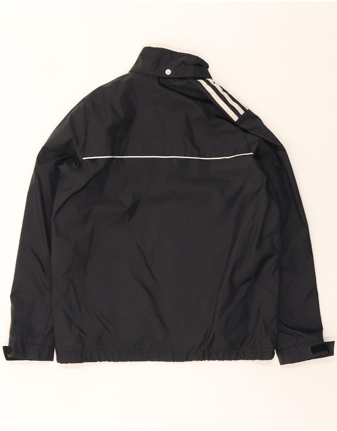 ADIDAS Boys Windbreaker Jacket 11-12 Years Black Polyester Vintage Adidas and Second-Hand Adidas from Messina Hembry 