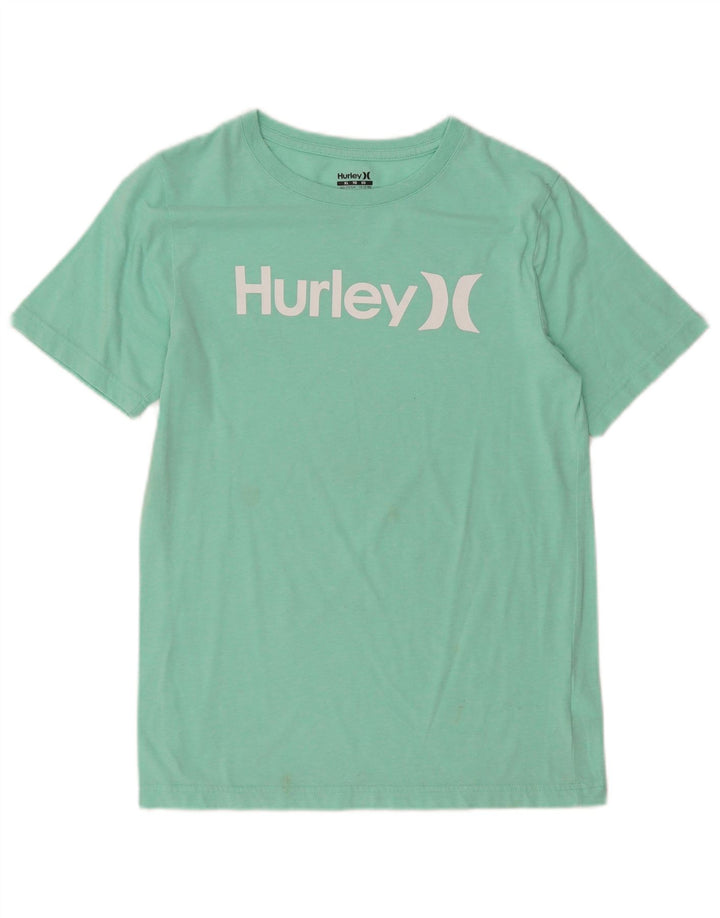 HURLEY Drenge Grafisk T-Shirt Top 13-14 år XL Grøn Bomuld