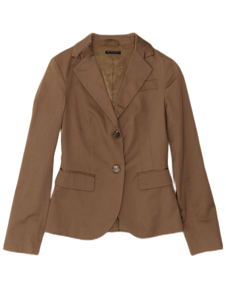 SISLEY Dame 2-knaps blazerjakke IT 38 XS Brun bomuld
