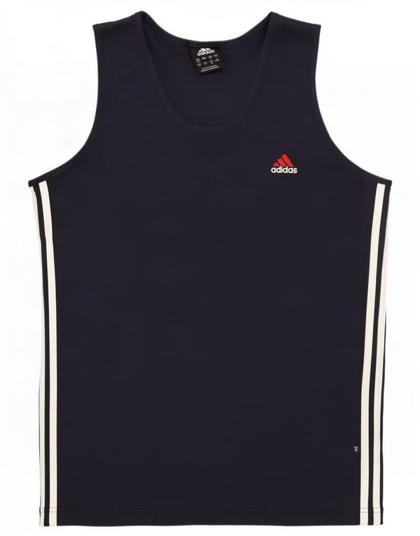 Adidas Herrevest Top UK 42/44 Large Navy Blue Polyester