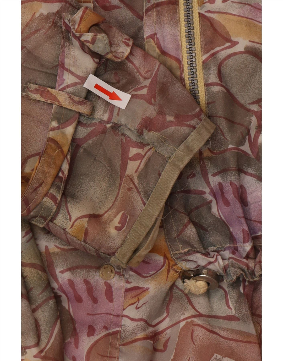 Vintage Dame Windbreaker Jacket UK 20 2XL Multicolored Floral