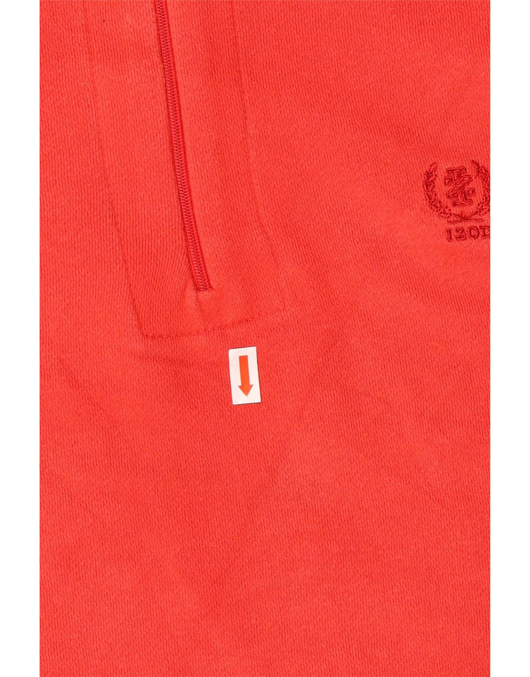 Izod Herre 1/4 Zip Sweatshirt Jumper Lille Rød Bomuld