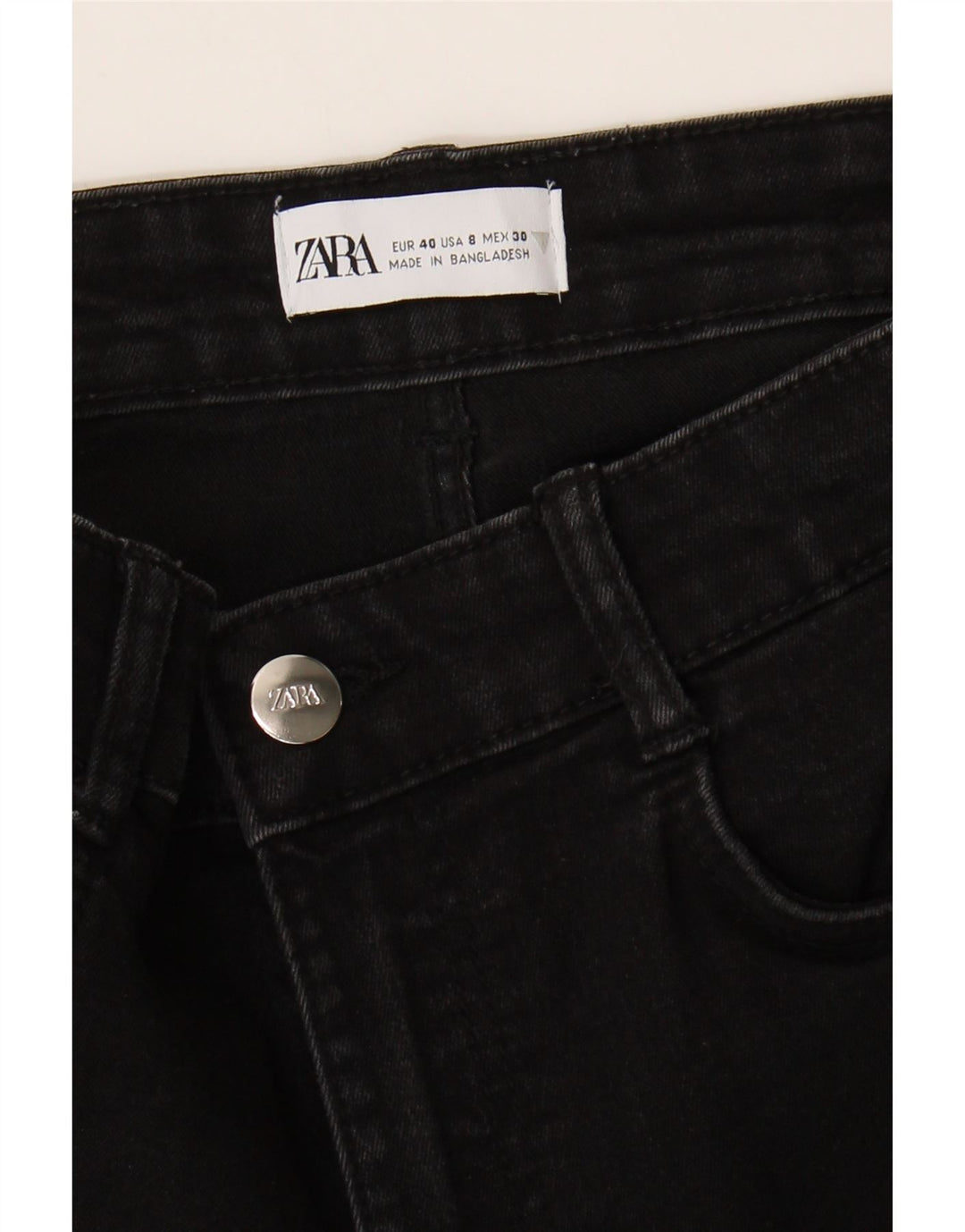 Zara Dame Skinny Jeans EU 40 Medium W30 L27 Sort