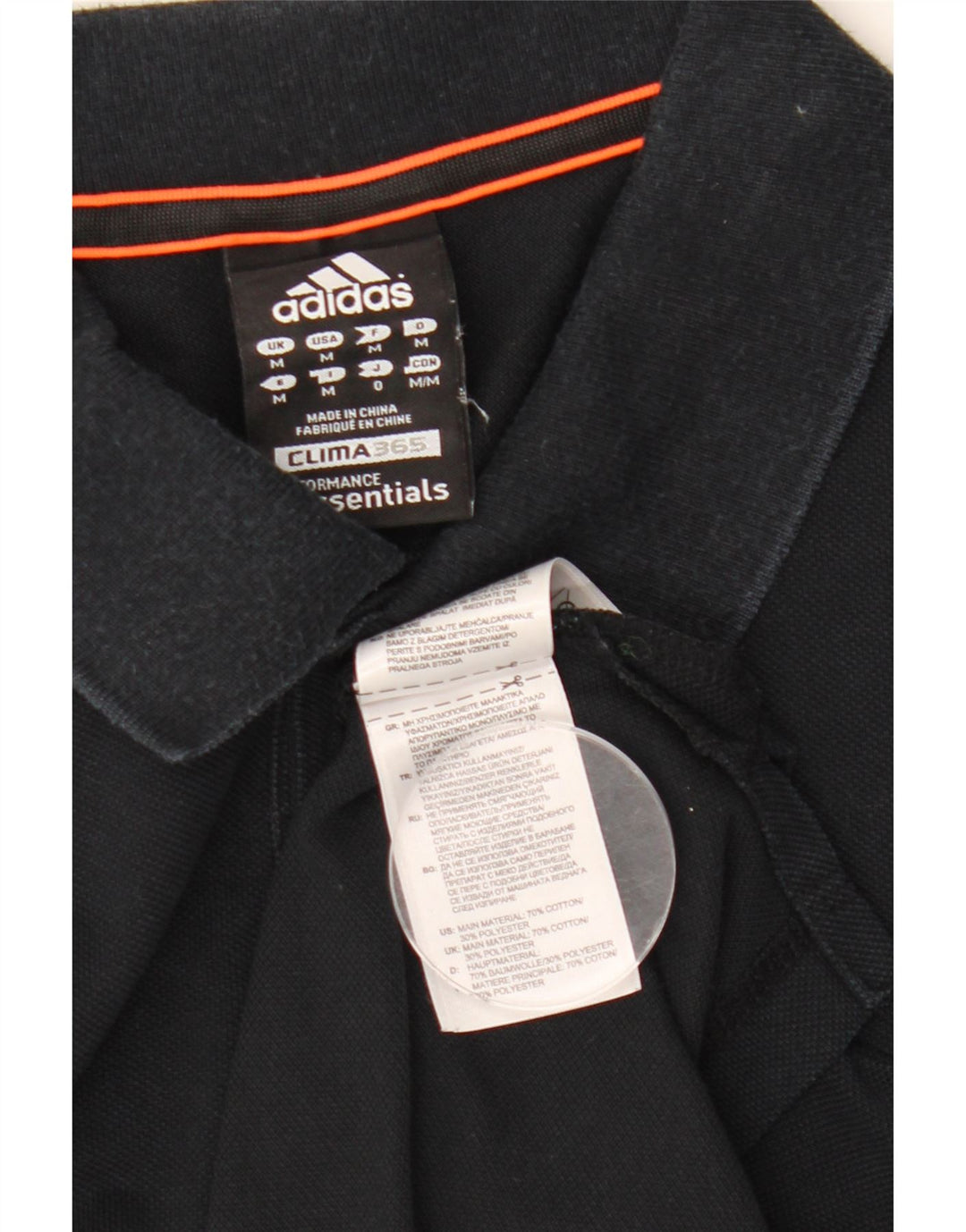 Adidas Herre Clima 365 Polo Shirt Medium Navyblå Bomuld