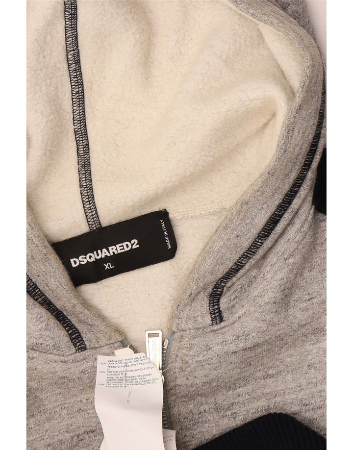 Dsquared2 Womens UK 18 XL Grå Colourblock Bomuld