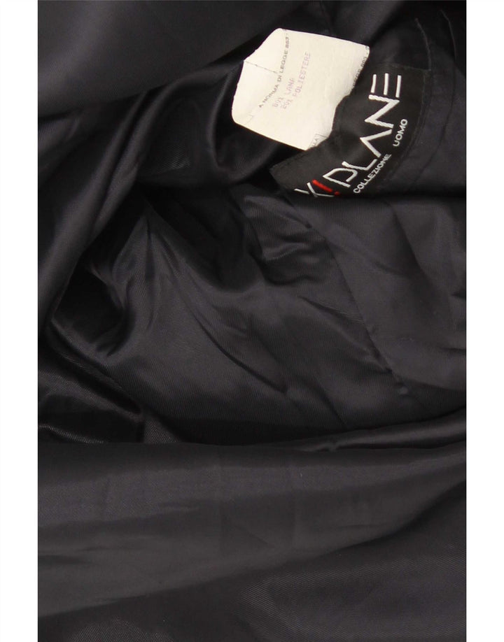 Vintage Herre Overfrakke IT 52 XL Sort Uld