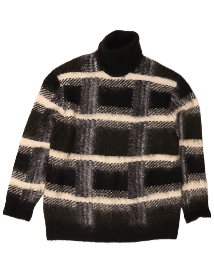 Cos Dame Oversized Roll Neck Jumper Sweater UK 14 Medium Sort Plaid