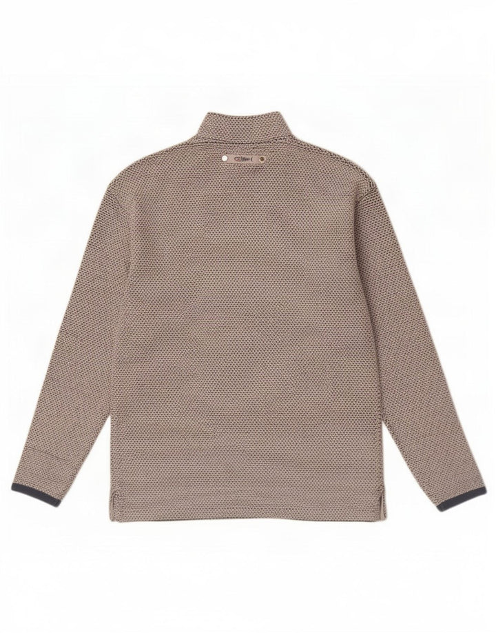 Weird Fish Herre Zip Neck Sweatshirt Jumper Medium Grå Bomuld