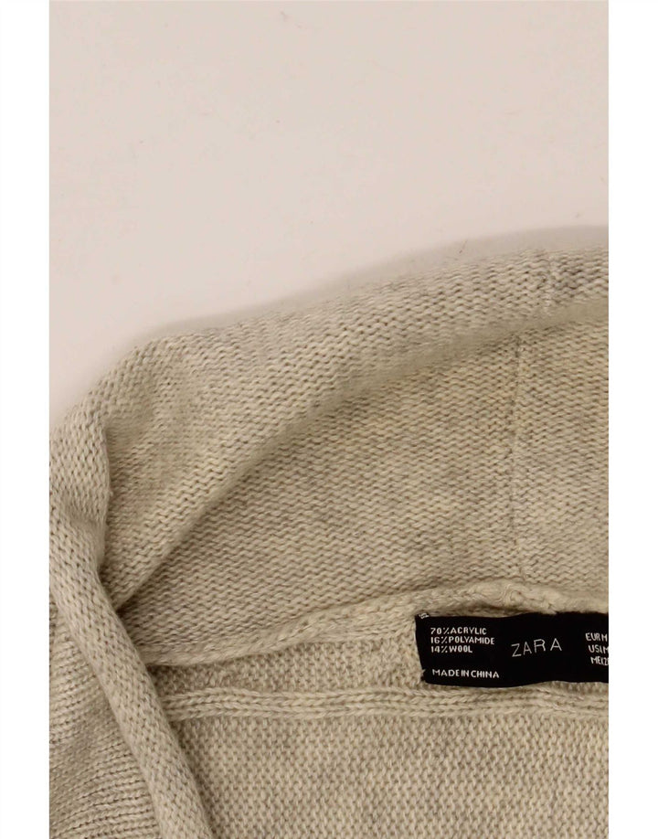 Zara Bolero Jumper UK 12 Medium Grey Flecked